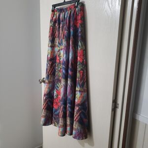 Christian Siriano Multicolor Floral Maxi Skirt